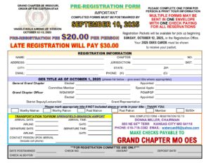 2025 Registration Form | Grand Chapter of Missouri Order of the Eastern ...