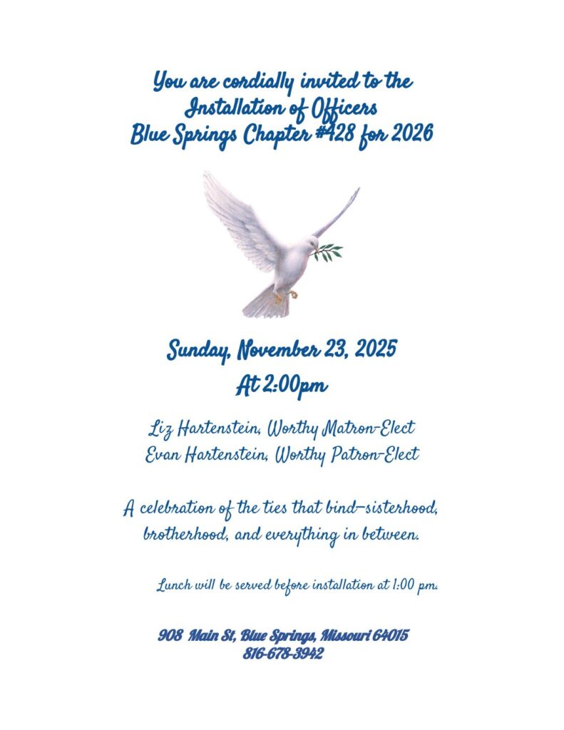 Installation of Officers of Blue Springs # 428