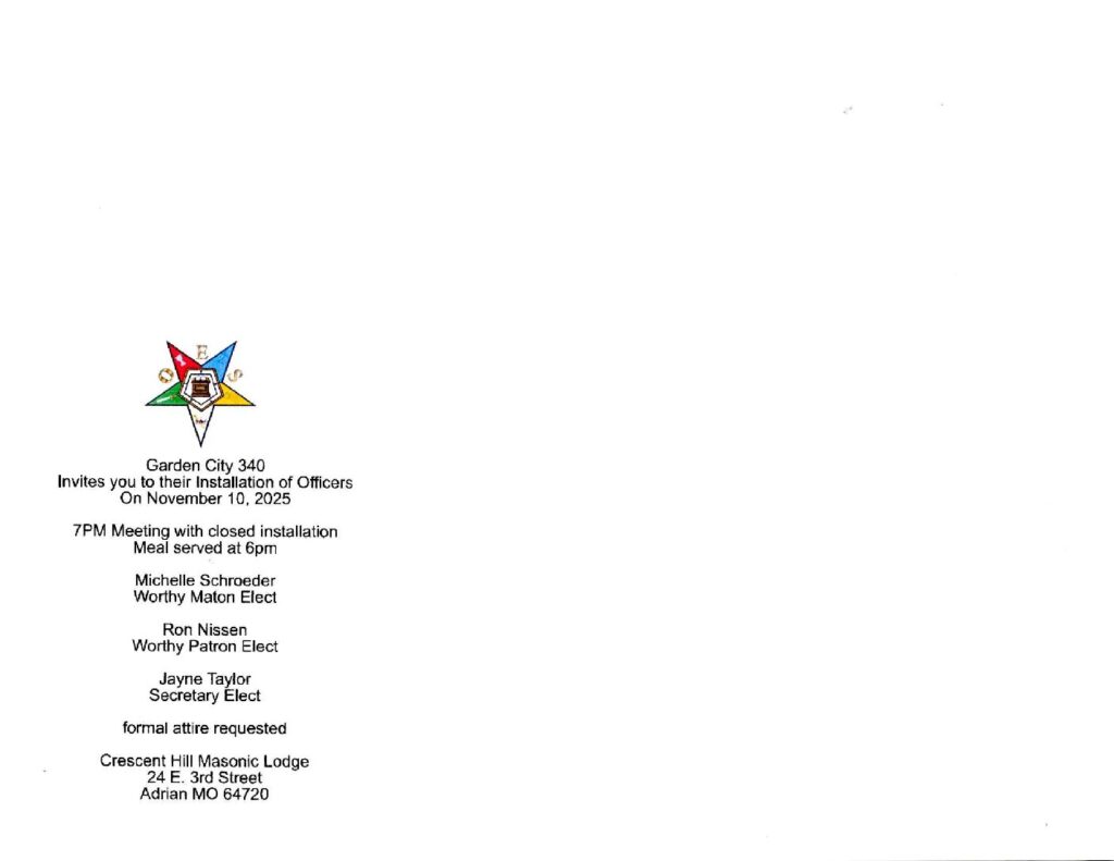 Installation of Officers Garden City #340