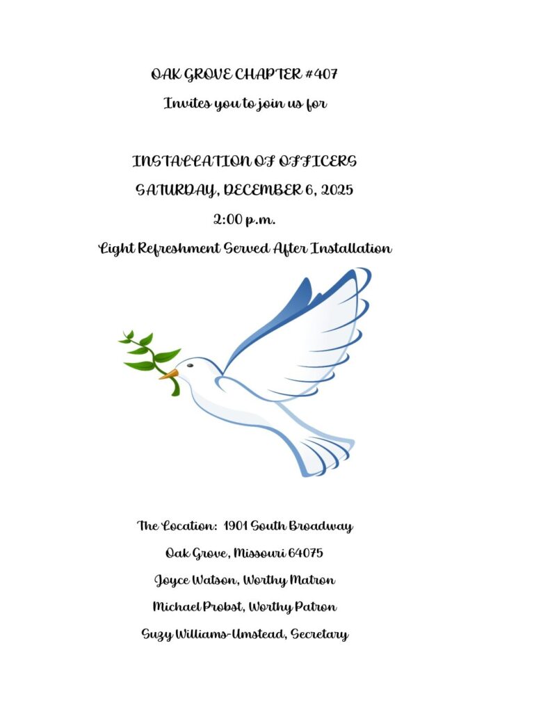 Installation of Officers Oak Grove #407