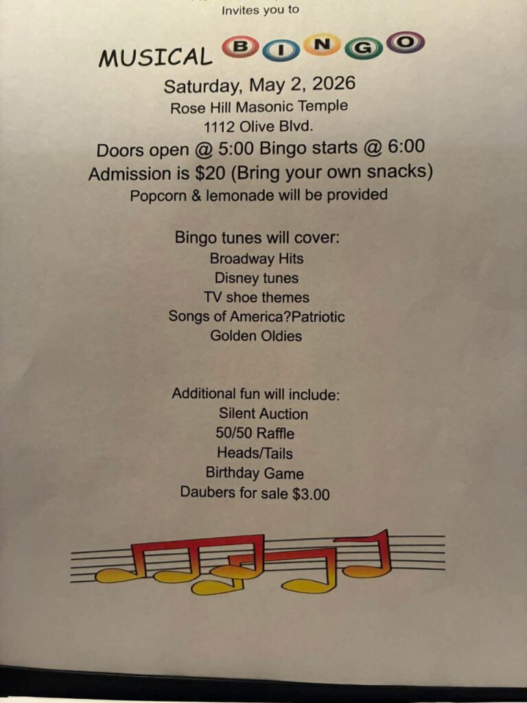 Florissant Musical Bingo